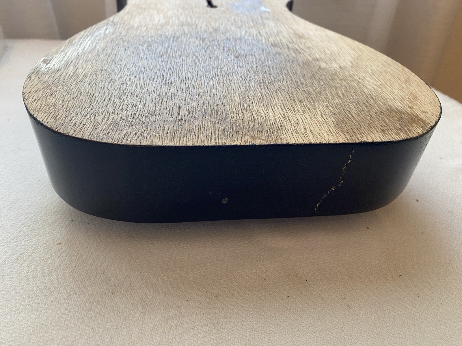 VTG Door Harp Horse Welcome Black Laquer Wood Door Chime Western Design REPAIR