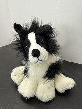 Ganz Webkinz Border Collie Plush Dog Black White HM413 NO CODE 10