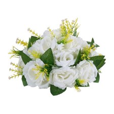 Flower Balls Arrangement Bouquet 10 PCS, 9.5-Inch Diameter Artificial Flow