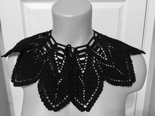 Women's black lace collar remuvable dress decoration new hamdade cotton