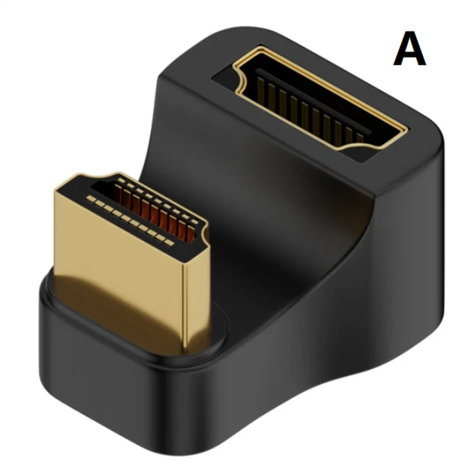A/B U Shape HDMI to HDMI Adapter Durable 8K 4K 60Hz 120Hz HD Male to 180 Degree - Image 2 of 4