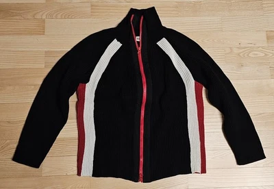 * Damen Stickweste YESSICA klassisch Größe: L Farbe: Schwarz-Weiß-Rot 100% Baumw - Bild 1 von 3