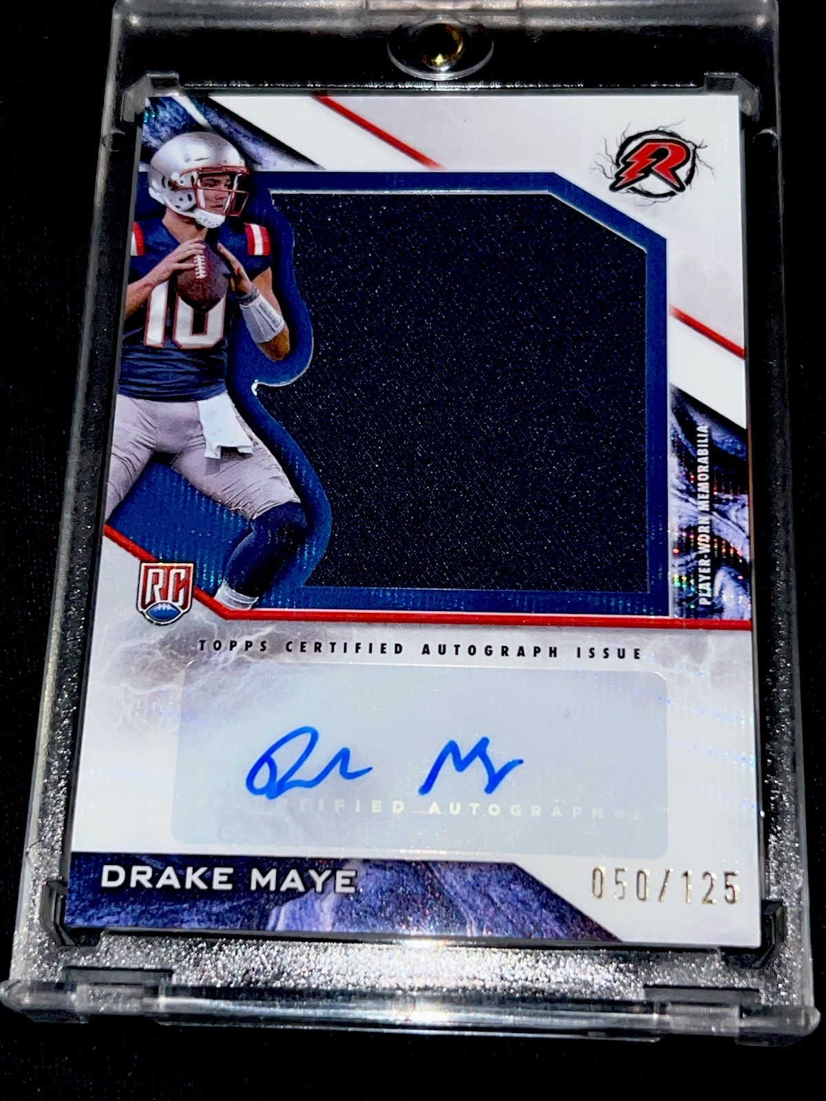2024 Topps Resurgence Drake Maye RPA Rookie Patch Auto White Refractor #D /125!