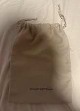 Stuart Weitzman Large Dust Storage Drawstring Footwear Bag 10.5  x 14  Pink Rose