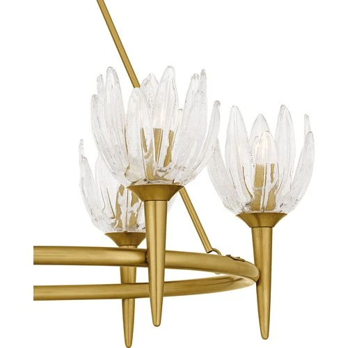 Brushed Gold  Chandelier from the Shea Collection - Picture 5 of 6