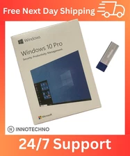 Windows 10 Pro 64-Bit USB + Genuine Product Key,Factory Sealed,Next Day Shipping