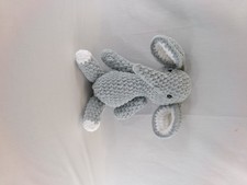Crocheted Elephant 16" Plushie, Crochet Baby Lovey, Baby Snuggler, Nursery Decor