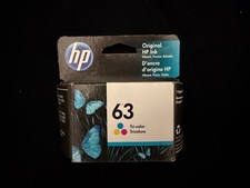 NEW FACTORY SEALED HP 63 TRI COLOR INK CARTRIDGE EXP 6/2022 FREE SHIPPING