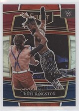 2022 Panini Select WWE Concourse Red & Blue Prizm Kofi Kingston #52 9hx