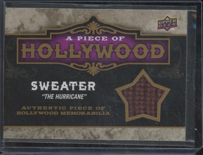 2009 Upper Deck A Piece of History SWEATER The Hurricane Denzel Washington BIN33