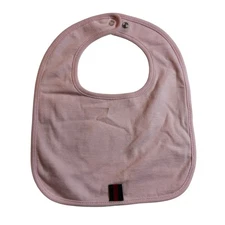 Gucci Baby Bib Pink Cotton Snap Closure 18/24 Months Made in Italy