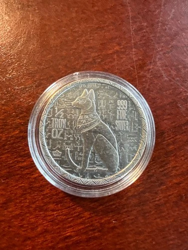 Lot of 10 - 1/2 TROY OZ .999 FINE SILVER  EGYPTIAN CAT GODDESS BASTET BU
