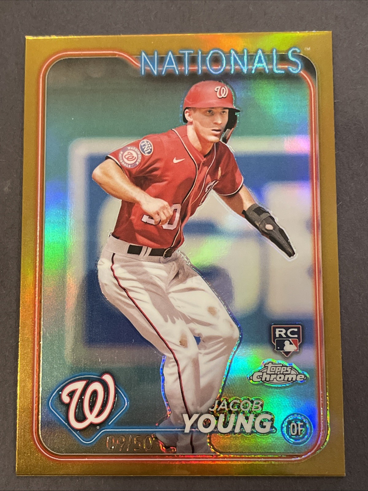 2024 Topps Chrome - Jacob Young #264 Gold Refractor /50 (RC)