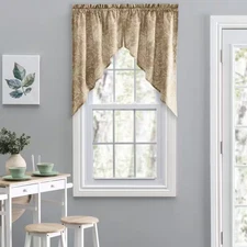 Lexington Leaf 36 In. L Cotton/Polyester Tailored Swag in Tan