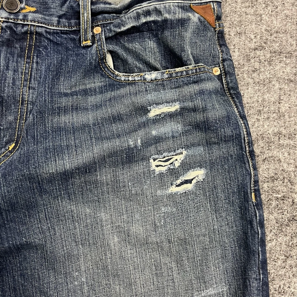 LRG Shorts Mens 42 Blue Denim Jeans Relaxed Lifted Research Group Hip Hop Skater - Image 3 of 4