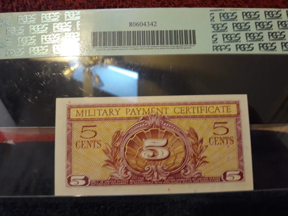 Series 591 5 cent Military Payment Certificate MPC Choice About New 58PPQ! - Image 4 of 4