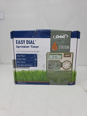 Orbit Easy Dial 6 Station Sprinkler Timer 57596 w/Easy-Set Logic Programming
