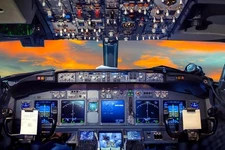 cockpit Flight Deck sunset Cool Wall Decor Art Print Poster 24x36