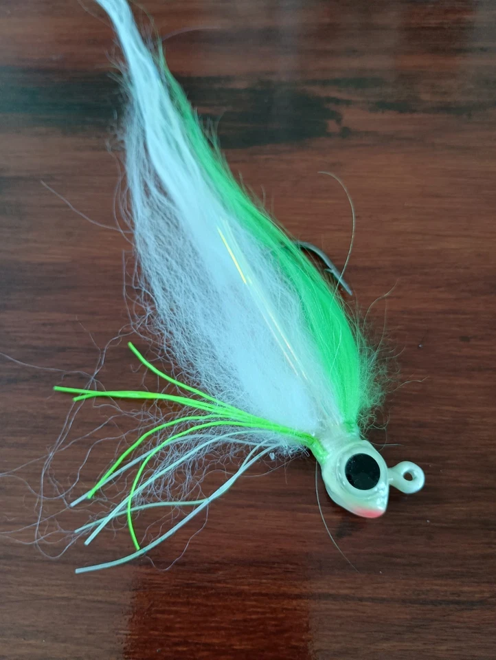 Plantilla brillante sin malezas de 7". Bajo pavo real de 5/8 oz Muskie lucio lucio rayas agua salada Foto 2 de 3