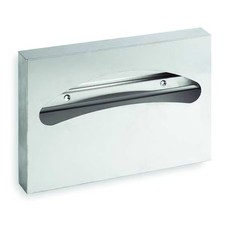 Toilet Seat Cover Dispenser, 1/2 Fold, 250 Cover Capacity, Wall Mount, Stainless