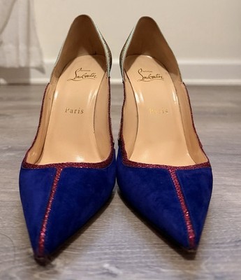 Christian Louboutin SERIANINA 100 VV/GL TIS/PO SAF/NA SH/C3D/GLO 7 Us 37 EU