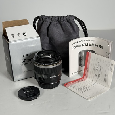 #ad CANON EF S 60mm F2.8 Macro USM for Canon EF S mount Bag Manual Excell $294.87