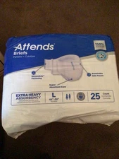 Attends Sealed Briefs Large 44”- 56” Extra Heavy Absorbency. 25ct