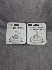 Comotomo Silicone Replacement Nipple Fast Flow 6 Months 4 Count