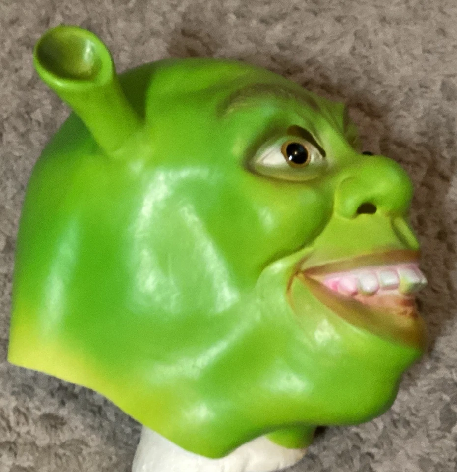 Máscara Verde Shrek Juegos con disfraces Halloween, Mascarada, Fiesta, Accesorios Ojos Realistas Foto 4 de 4