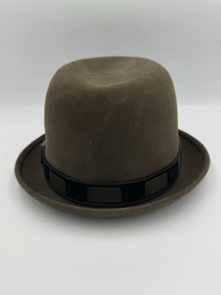 De Colección Sombreros de Castor Premium Derby Bowler Sombrero para Hombre 6 7/8 Greupner’s EXCELENTE Foto 3 de 4