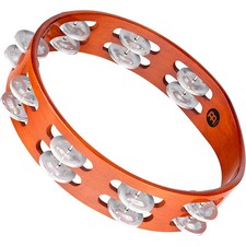 Meinl Wood Tambourine Two Rows Aluminum Jingles