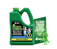 Green Gobbler Industrial Strength Drain Clog Remover  Cleaner Liquid Gel- 64oz,