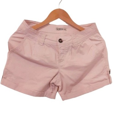 Terranova Y2K Womens Solid Pale Blush Pink Calliope  Turn-Up Hem Shorts XS W28''