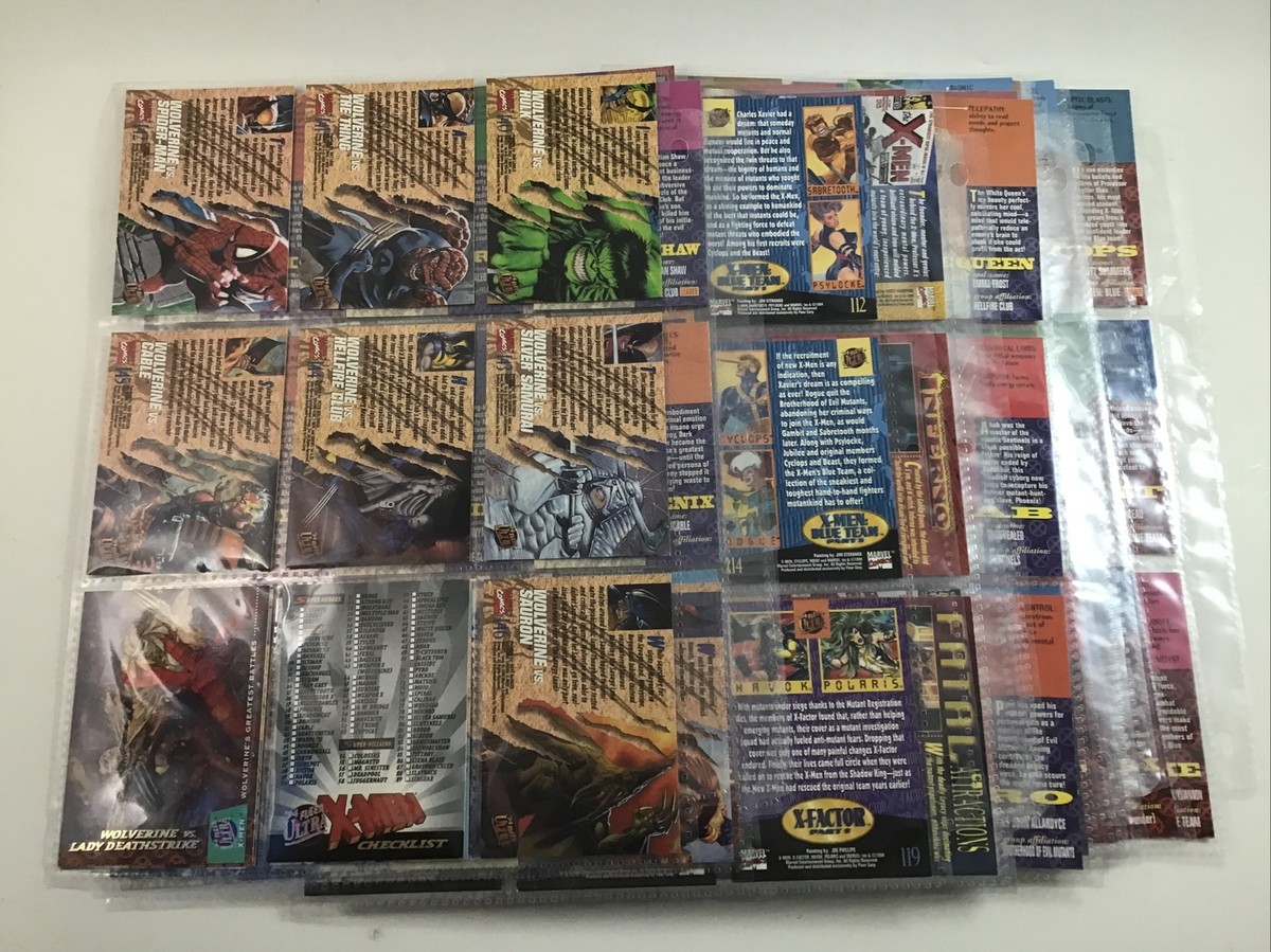 1994 Fleer Ultra X-Men Premiere Edition Trading Cards Incomplete