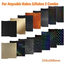 Spring Steel Sheet For Anycubic Kobra 3/Kobra 3 Combo Build Plate 256x268 mm PET