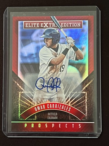 Omar Carrizales 2015 Elite Extra Edition Prospects Auto - Rockies - Picture 1 of 2