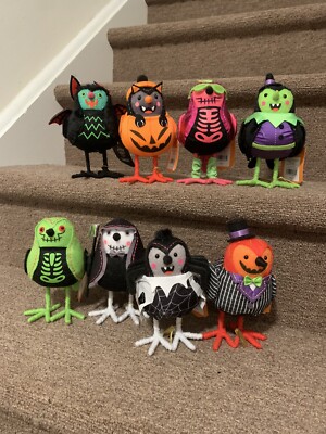 Target Hyde & EEK! 2024 Halloween set of 8 Featherly Friends Fabric Birds 