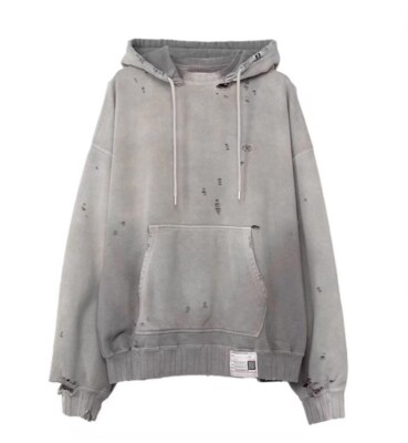 メゾンミハラヤスヒロ　Distressed Hoodie Maison MIHARAYASUHIRO/メゾン ミハラヤスヒロ/HAPPY FACE DISTRESSED