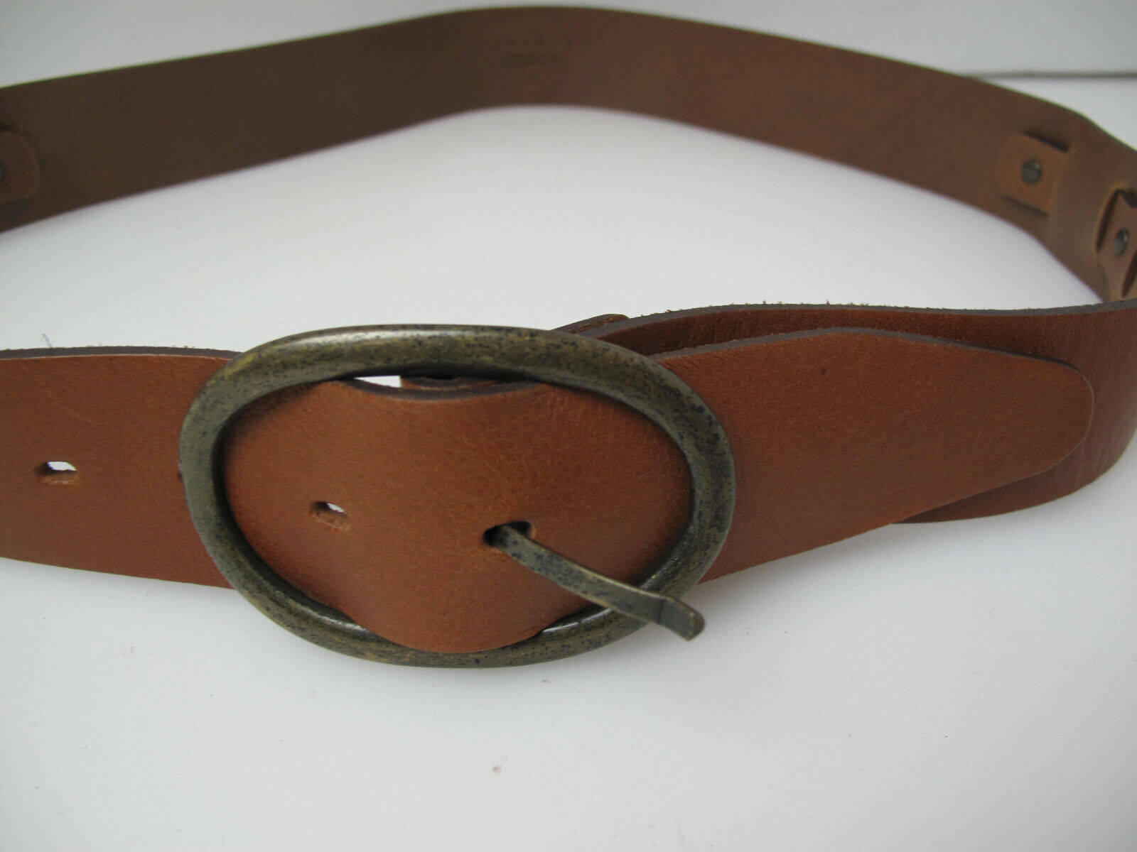 Theory Brown Leather Belt Womens Handmade in Ital… - image 2