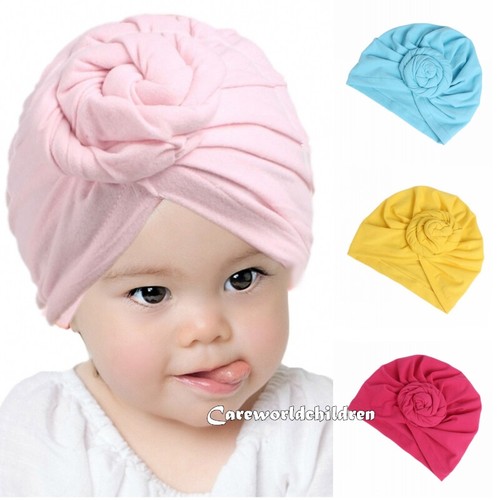 Kids Girls Knot Cotton Turban Cap Hair 