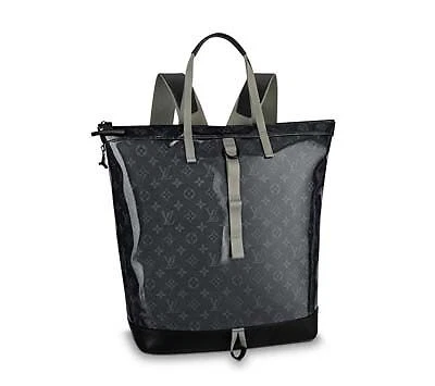 Louis Vuitton Monogram Vinyl Squishy Tote Bag Black