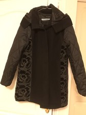 James Lakeland Panel Jacq Hood Coat Black New With Tag -rrp£299 Xl/16 Italy