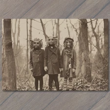 Art Print Weird Creepy Vintage Look Vibe Kids Masks Halloween Cult Unusual Famil
