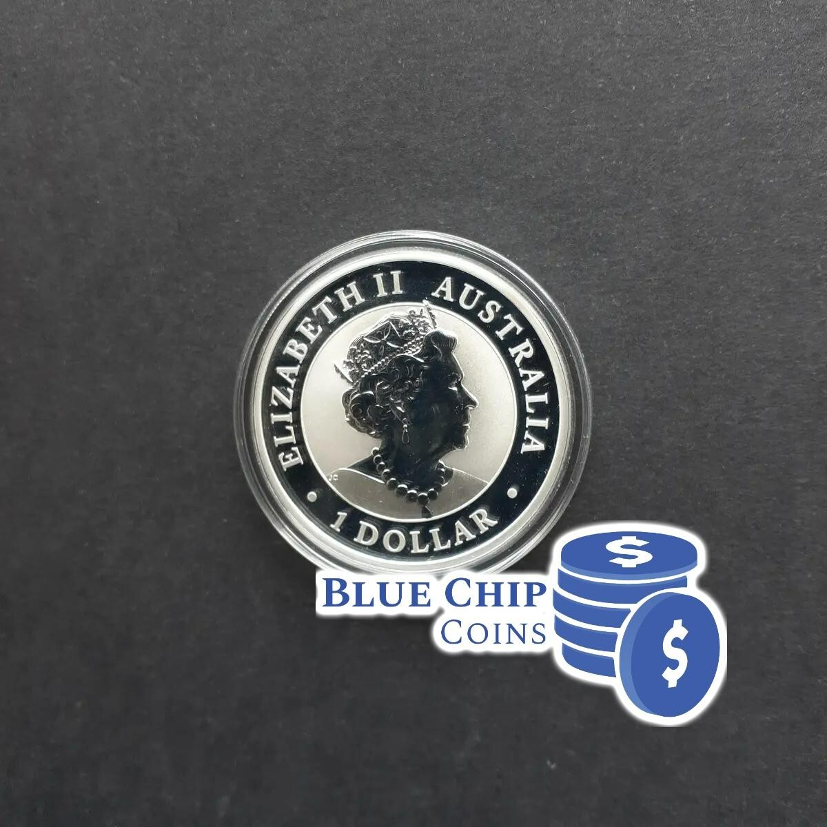 2020 $1 AUSTRALIAN NUGGET HAND OF FAITH 1oz SILVER BULLION COIN IN CAPSULE — image 2