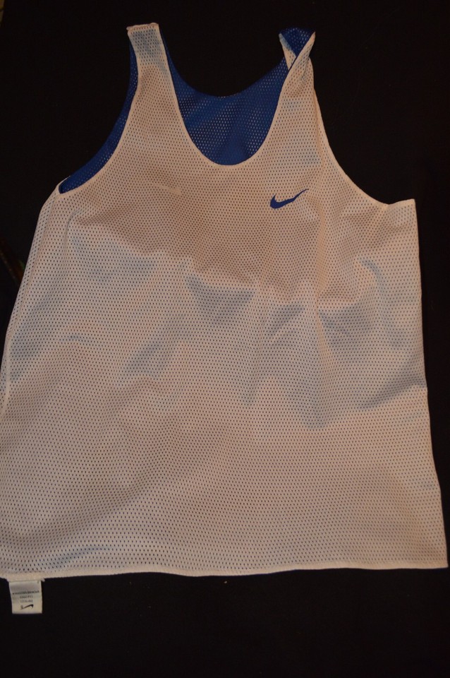 Vintage Mens XL Nike Basketball Jersey blue White Reversible Practice