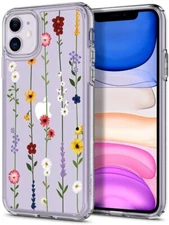 CYRILL Cecile Designed iPhone 11 Case Clear Flower Garden - Spigen Air Cushion