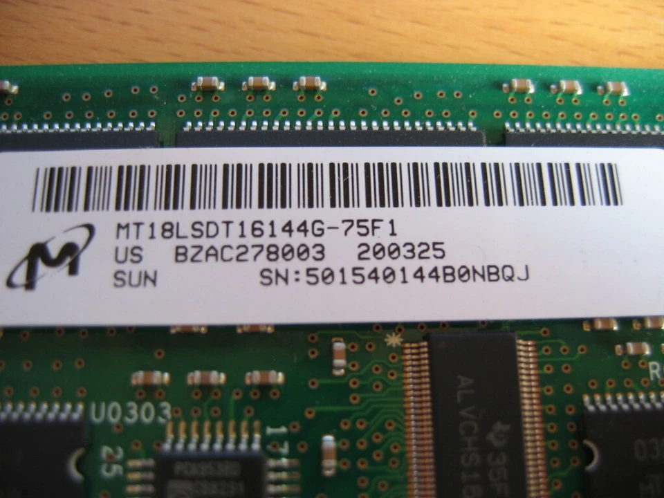 Sun Microsystems 501-5401-03 Memoria RAM 256MB MT18LSDT16144G-75F1 - Immagine 3 di 3