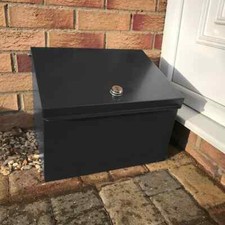 Lockable Metal Parcel Delivery Secure Container Courier Package Postbox SMALL