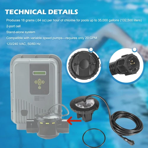 R0693900 Salt Cell Assembly for Zodiac Jandy Pro Series TRUCLEAR11K TRUCLEAR11KU - Picture 3 of 12