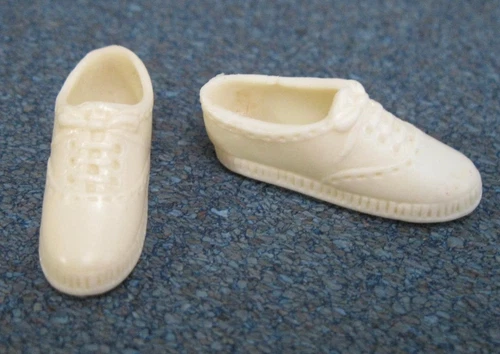 Vintage 1960s Barbie Francie Doll KOREA Squishy WHITE TENNIS SHOES TRAINERS 941
